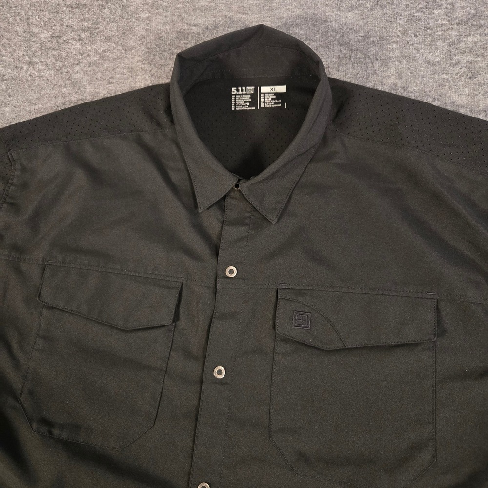 5.11 Tactical Shirt Mens XL Black Short Sleeve Mesh Vented Performance Utility